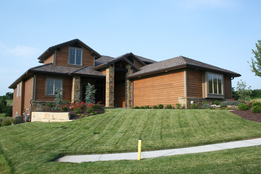 Eclectic VintageStyle Custom Home Rustic Exterior