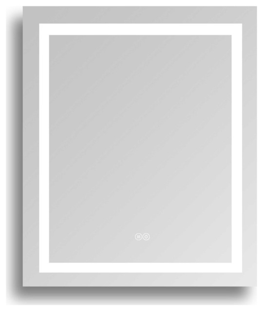 Vyaya Frameless AntiFog Wall Bathroom Vanity Mirror In Silver VYYM90924 Modern Bathroom