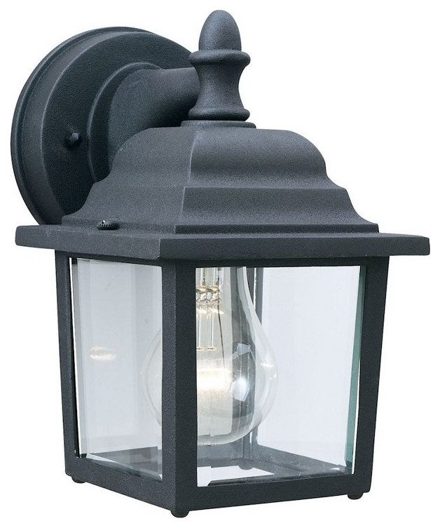 Vintage Charm One-Light Outdoor Wall Lantern Square Porch-Light With ...