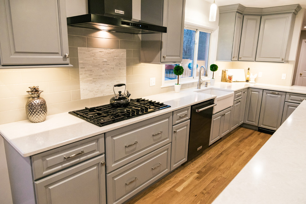 Example of a transitional kitchen design in Providence
