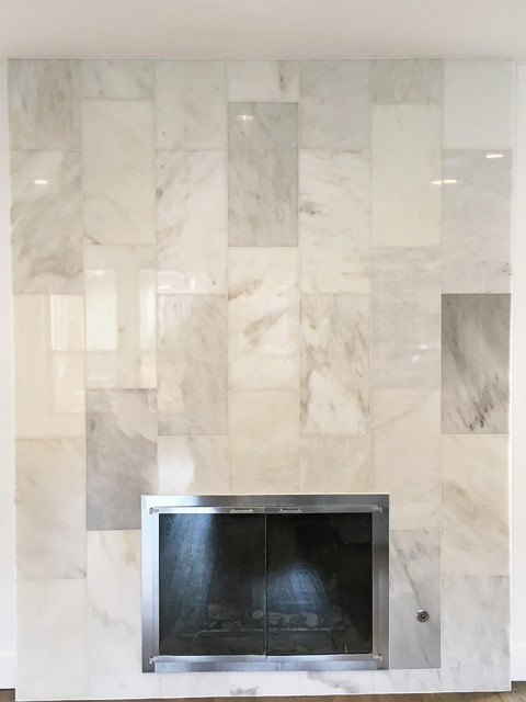 Elegant Fireplace modern-vardagsrum