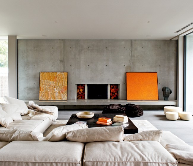 Photo of a contemporary living room in Sydney.