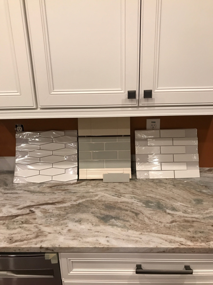 backsplash with fantasy brown granite