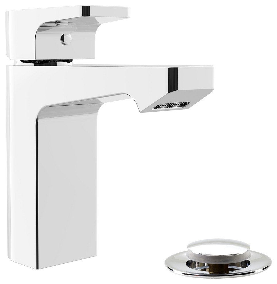 Belanger MIC-DC-22CP Single Handle Centerset Bathroom Faucet, Polished Chrome