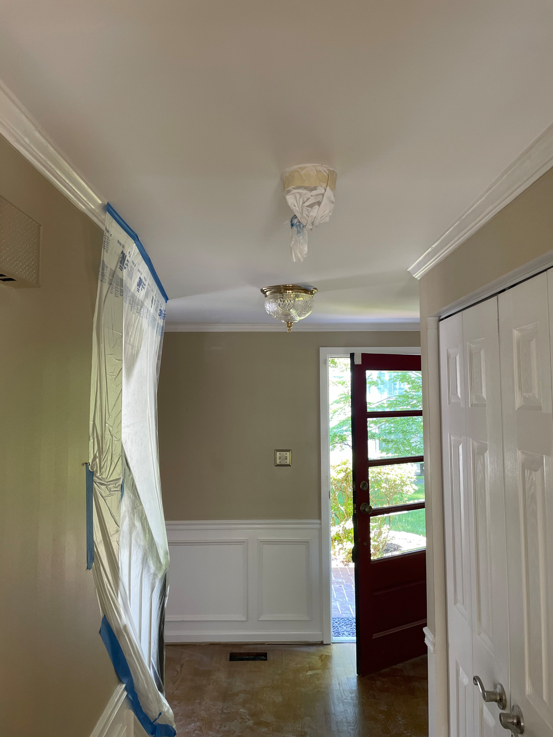 Popcorn ceiling removal and paint