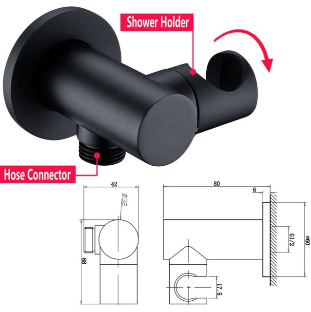 Fontana Florence Wall Mount Hot and Cold Mixer Rainfall Shower Set, 10 ...