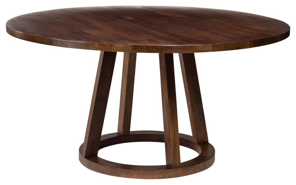Dining Table Mendocino California Classic Solid Wood Chestnut Modern
