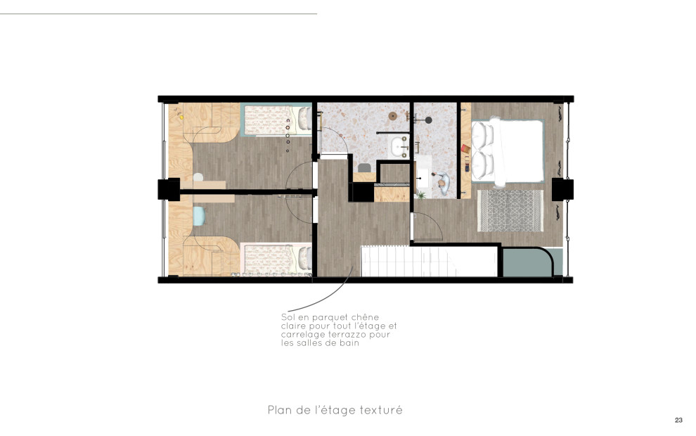 Duplex O -  Plan R+1 - Option 1