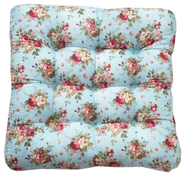 Square Soft Floor Cushions Japanese Style Tatami Pillows, 21.6", A13