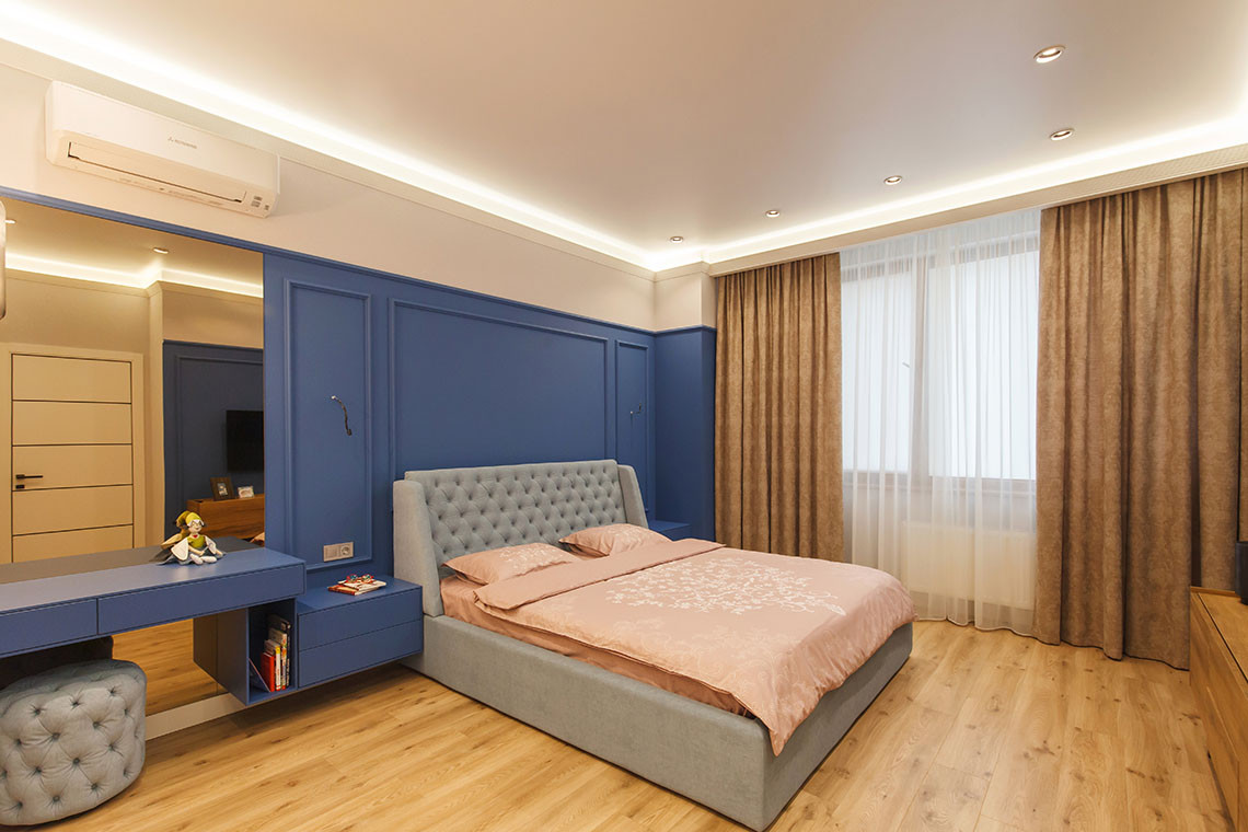 Современный ремонт трехкомнатной квартиры 114 м2