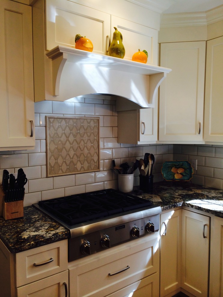 Example of a large transitional kitchen design in Boston