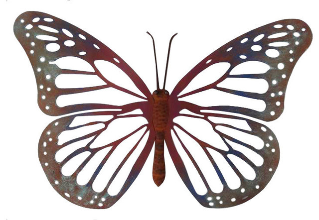Rustic Metal Large Speckled Wood Erfly Wall Decor Rustic Metal Large Speckled Wood