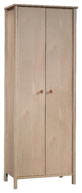 Pemberly Row Engineered Wood Storage Cabinet in Natural Maple Finish