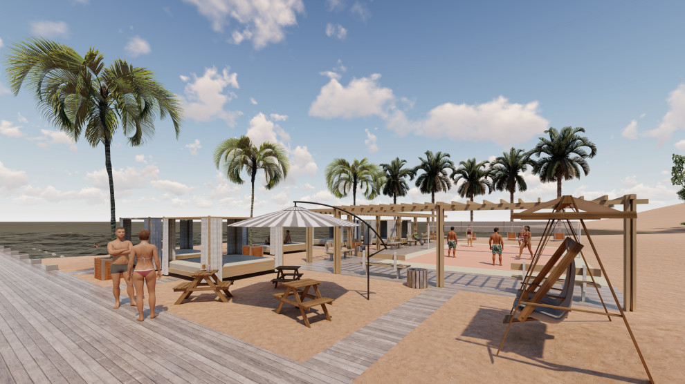 Благоустройство пляжа в Крыму