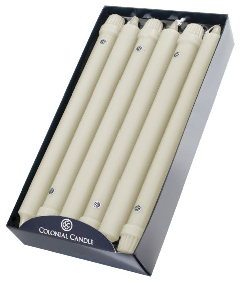 Colonial Candle 12" Ivory Classic Candles, Set of 12