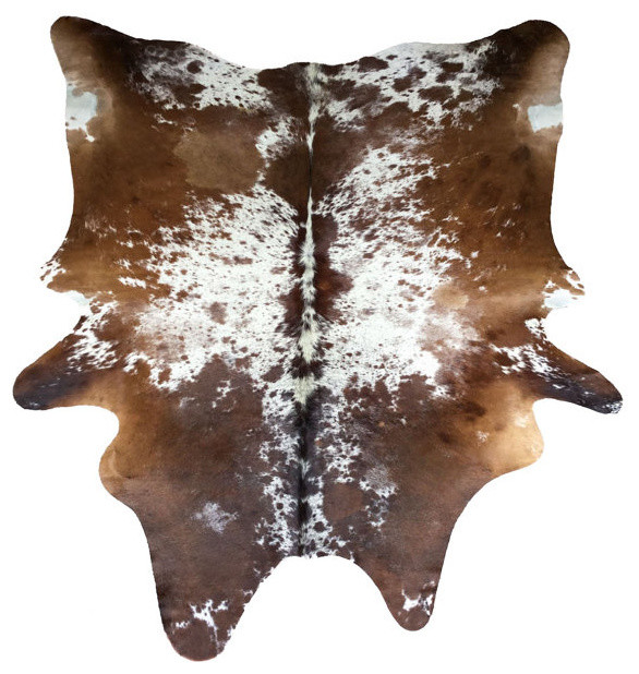 Brown/White 100 Premium Brazilian Hairon Cowhide, 5'x7' Novelty