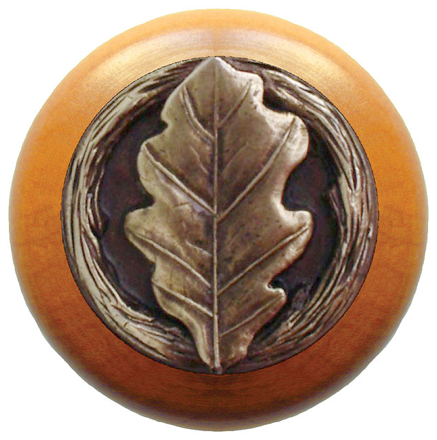 Notting Hill Oak Leaf/Maple Wood Knob Rustic And Drawer