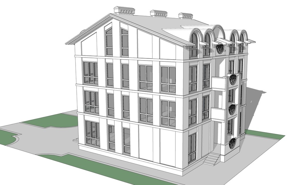 Многоквартирный дом клубного типа 001