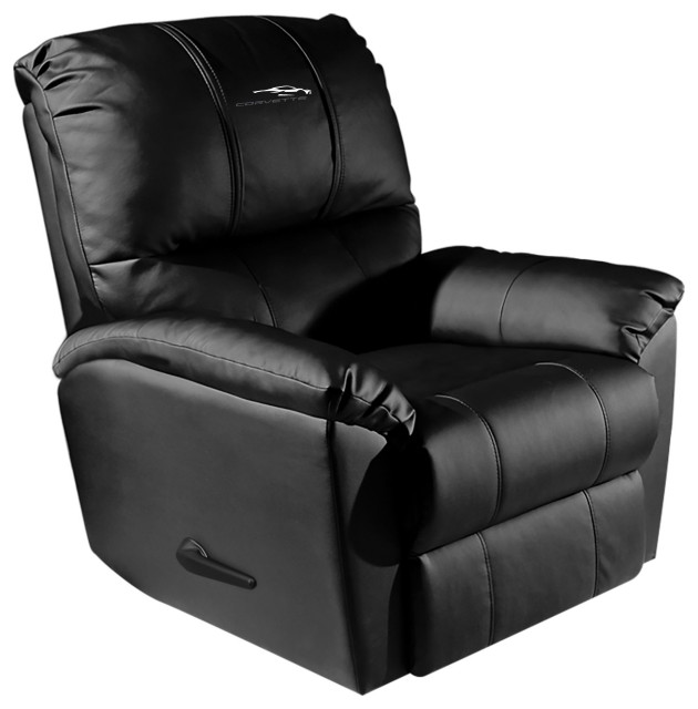 Freedom Rocker Recliner with Corvette Coupe Logo Contemporary