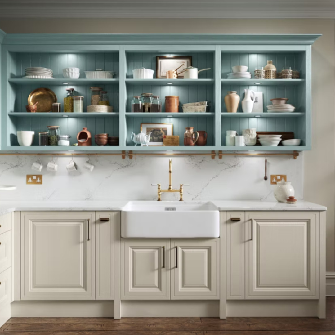 Refined in-frame effect shaker kitchen with crafted detailing and a luxury feel, designed for sophisticated interiors throughout Leicestershire.