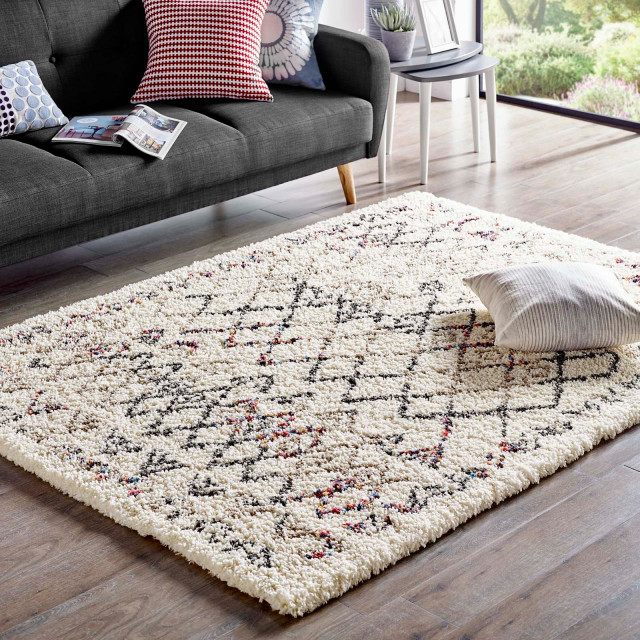 Area Rug Runner Floor Carpet, Rectangular, 8x10, Multi Colorful, Modern