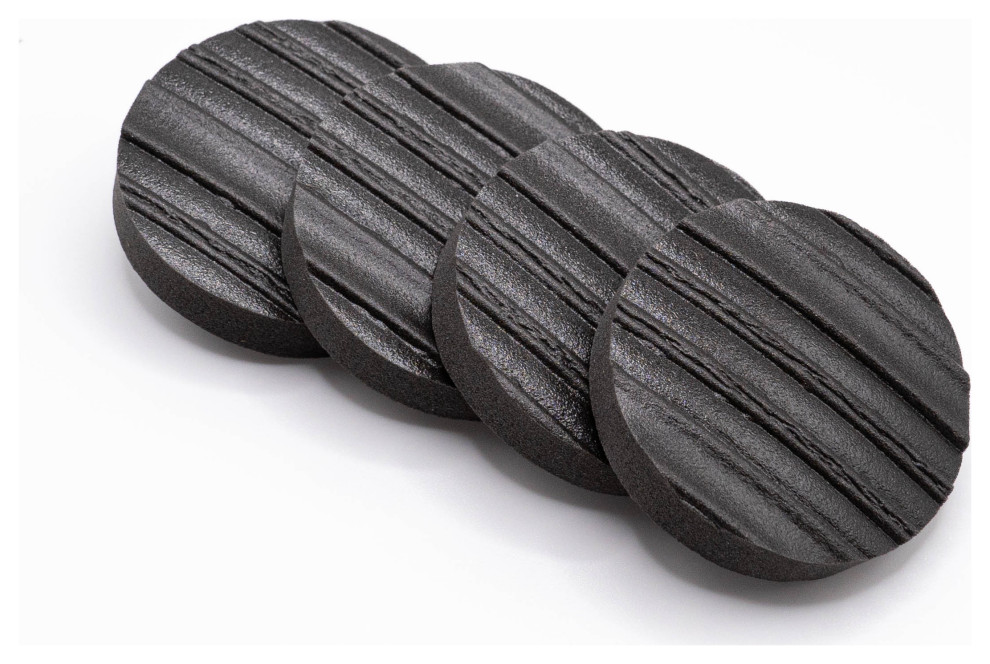 Stay Furniture Grippers, Round, Black Transitional Furniture Floor Protectors by Stay
