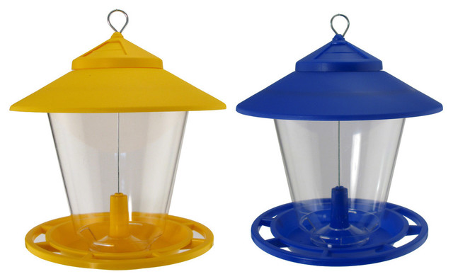 4 Lb Capacity Hopper Granary Bird Feeder Assorted Colors