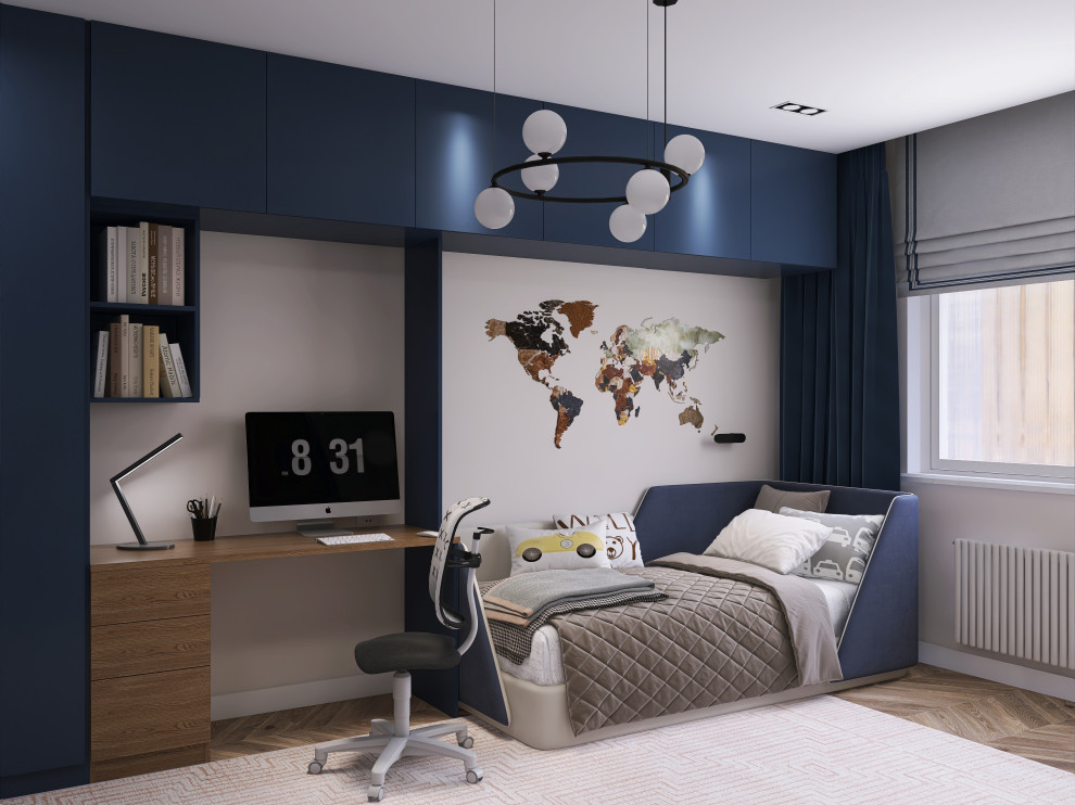 Проект детской комнаты для мальчиков-школьников