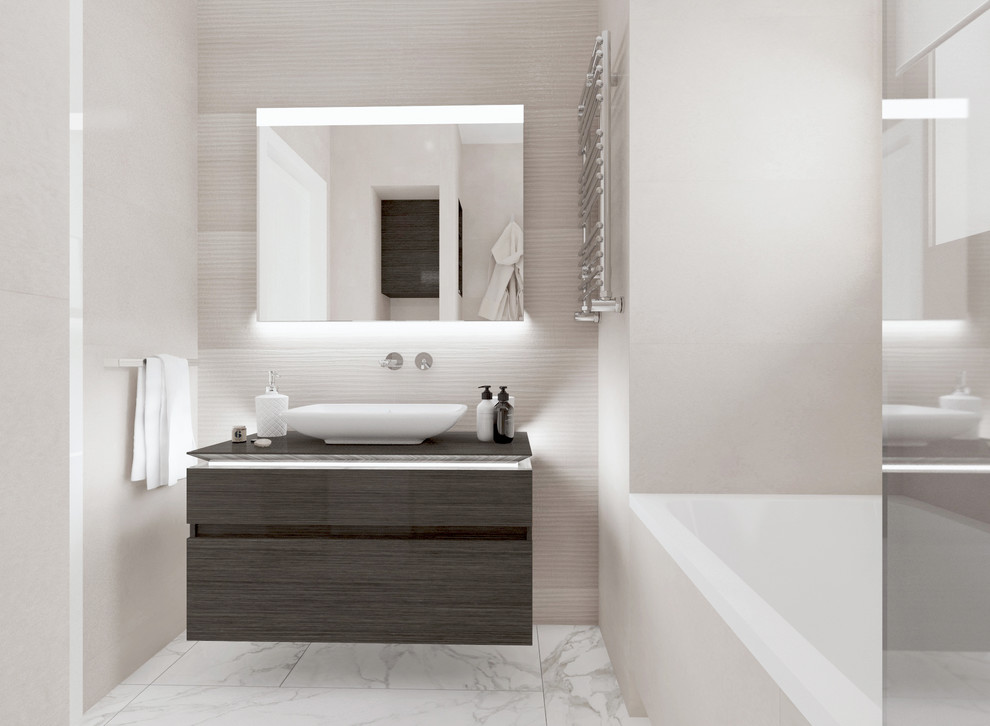 Интерьер квартиры в современном стиле с нотами ар-деко. ЖК Мегаполис. Минск