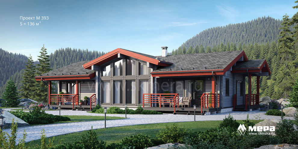 Современные  дома из клееного бруса