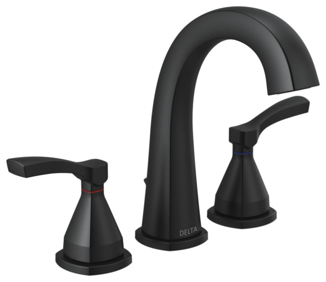 Stryke 1.2 GPM Widespread Bathroom Faucet, PopUp Drain Assembly