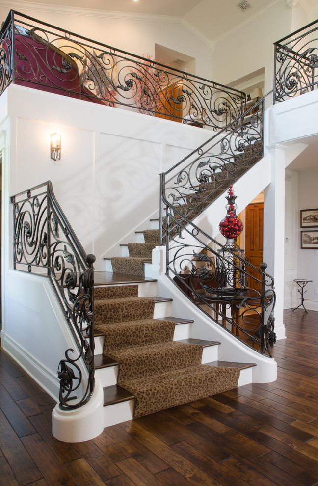 Design ideas for a country staircase in New York.