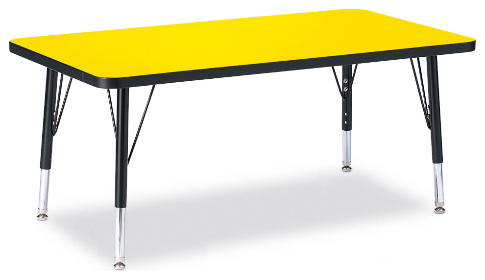 Berries Rectangle Activity Table 24" X 36", Theight Yellow/Black
