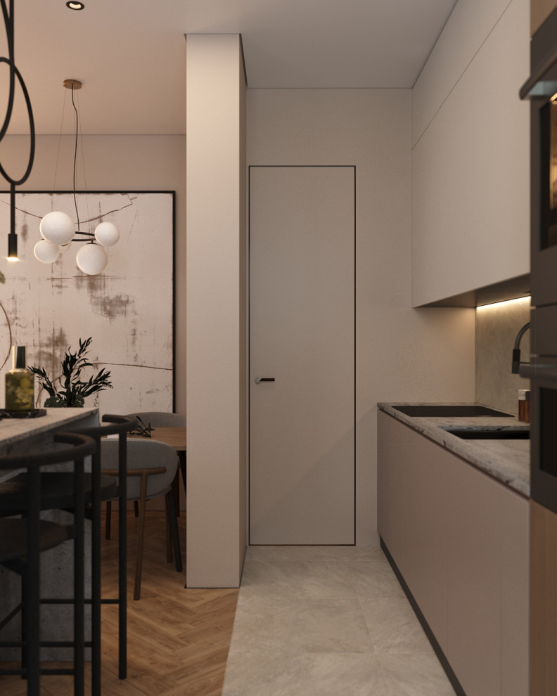 Травертин и дерево