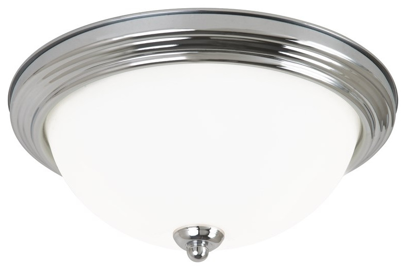 Sea Gull Geary 2-Light Ceiling Flush Mount 77064-962, Brushed Nickel