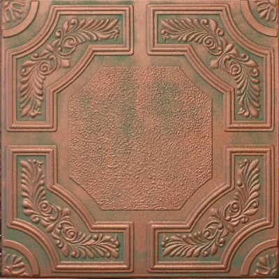 R 28 Styrofoam Ceiling Tile 20x20 - Copper Patina