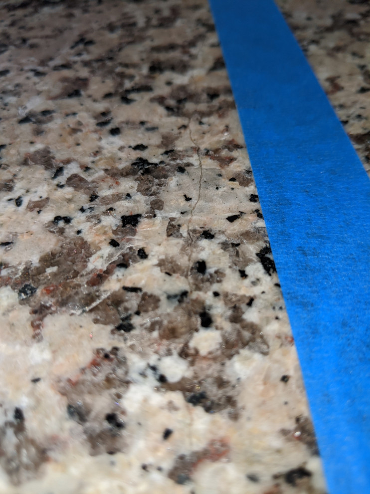 Is this a hairline fissure or a crack in kitchen granite countertop?