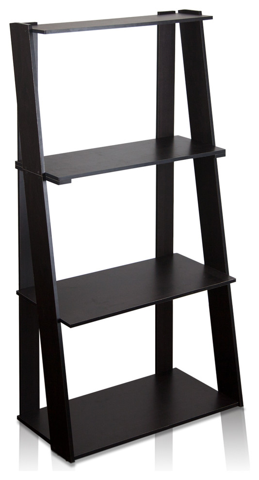 Furinno 11075R4Ex Hidup Tropika Tall Ladder Shelf, Espresso