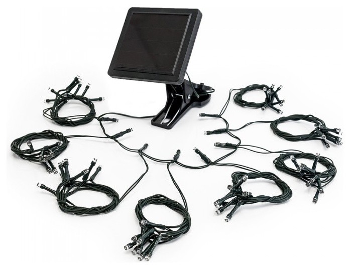 Solar Umbrella String Lights Contemporary Outdoor Rope And String Lights by Touch of ECO