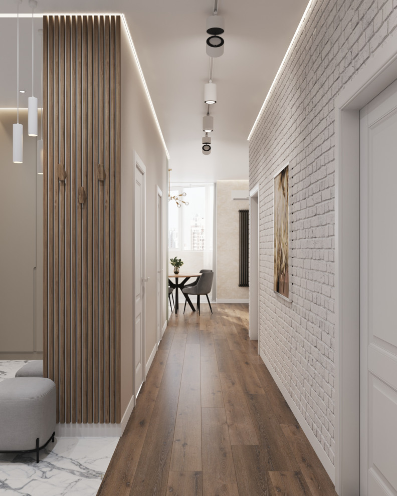 Прихожая светлых оттенках