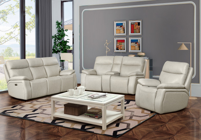 Barcalounger Micah 3-Piece Reclining Set,Venzia Cream - Contemporary ...