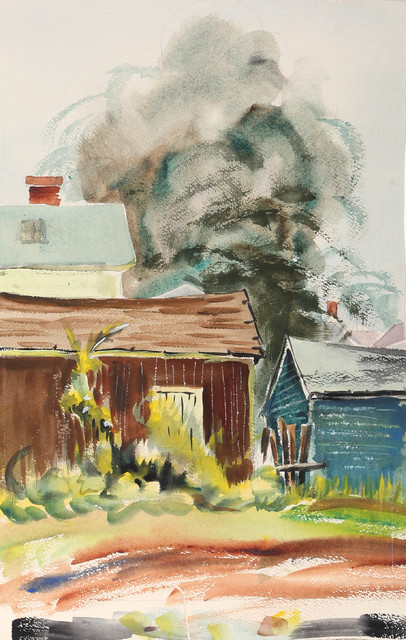 Eve Nethercott, Rockport, P6.39, Watercolor Painting