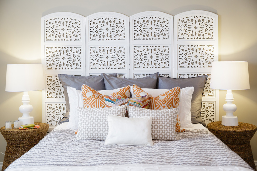 Design ideas for a mediterranean bedroom in Calgary.
