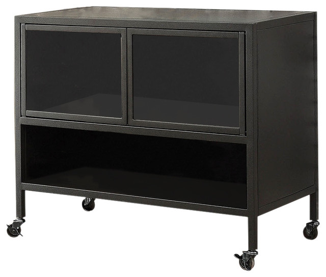 Style 36 Inches Tv Stand With Bottom Shelf And Acrylic Cabinet