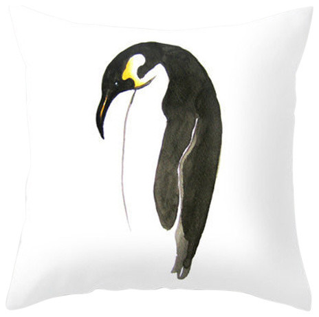 Decorative Pillow Cover, Penguin, Fine Art Home Decor, 12"x17"