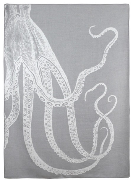 Octopus Throw, Light Gray