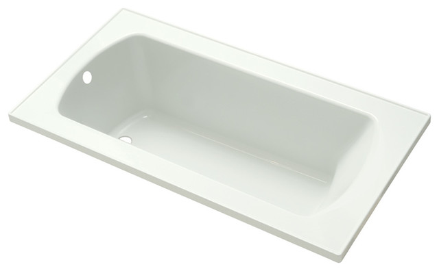 Sterling Lawson 60"x32"x20.3125" Vikrell Reversible-Hand Bath, White