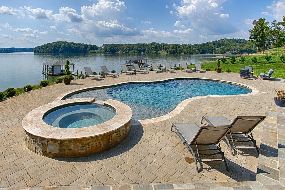 Pool - rustic pool idea