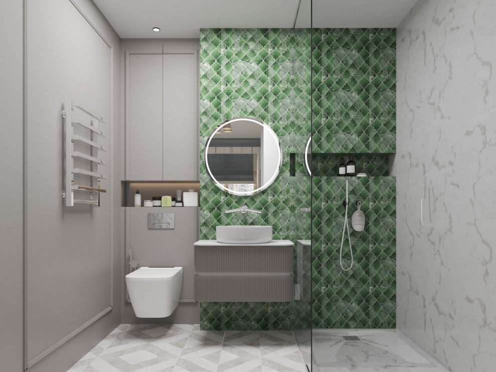 Квартира 140 м2 с зелеными акцентами