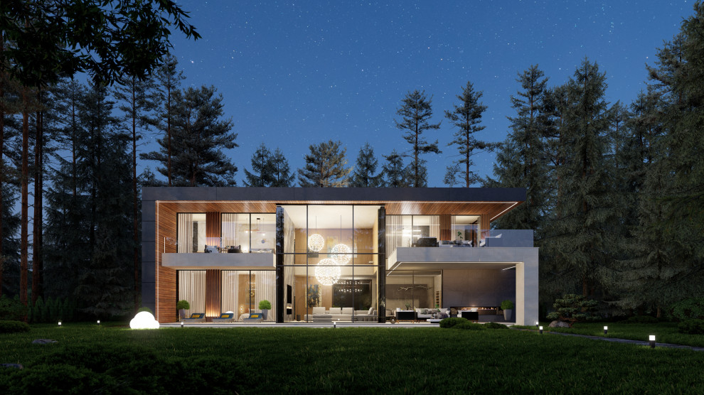 Дом в стиле минимализм 250 м.кв.